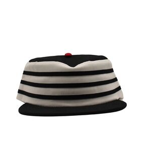 Black and White Striped Men's Hat